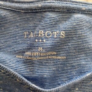 EUC SIZE MED.   Talbots Blue and White Striped Cotton Shirt